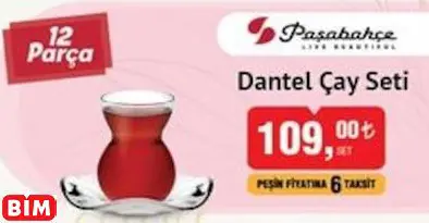 PAŞABAHÇE LİVE BEAUTİFUL DANTEL ÇAY SETİ